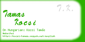 tamas kocsi business card